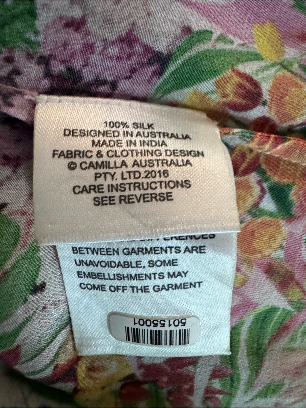 Camilla Multicolor Floral Spaghetti-Strap Dress - Picture 6 of 9